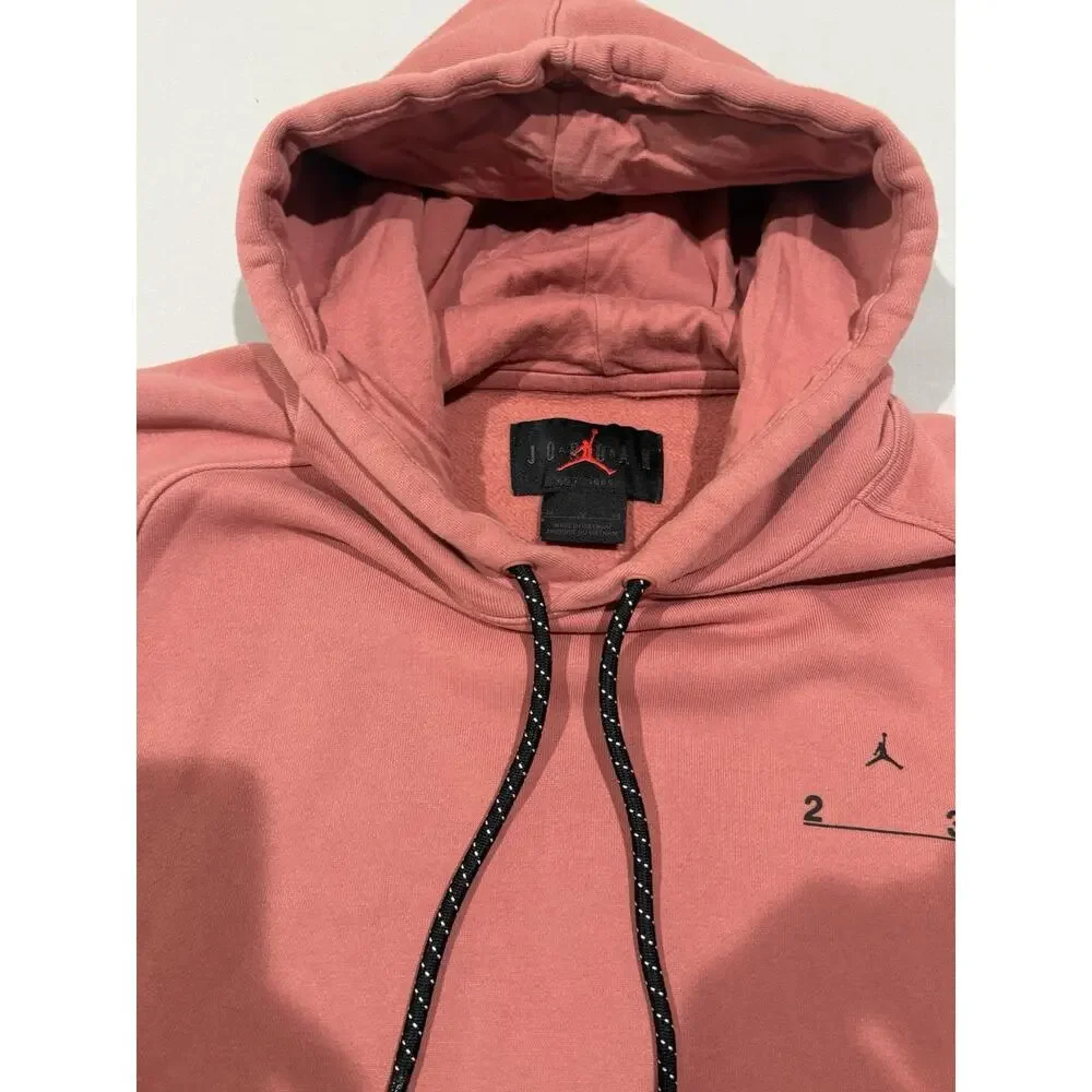 Jordan 23 Engineered Mens M Pink Pullover Fleece Hoodie Pockets Jumpman DQ7881